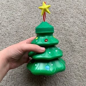 Christmas bottle with straw